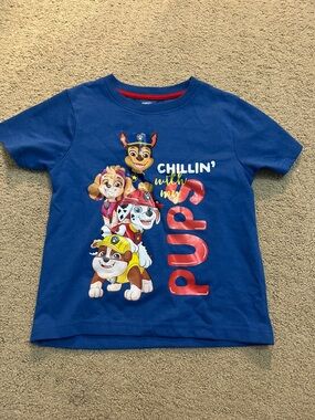Nickelodeon paw patrol Blue 'Chillin With My Pups' Graphic Kids Tee short sleeve